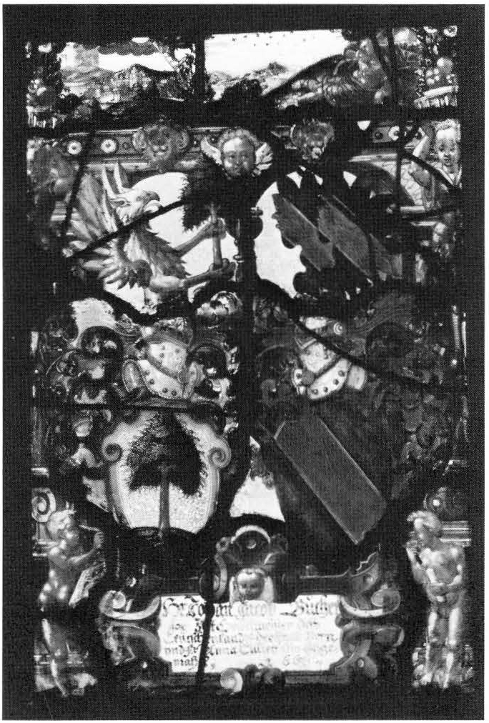 Heraldic Panel with Double Arms of Bucher and Tillier