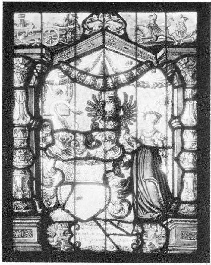 Heraldic Panel with a Lady
