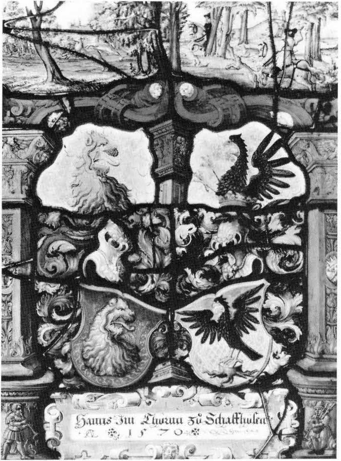 Heraldic Panel with the Arms of Hans In Thurm and His Wife