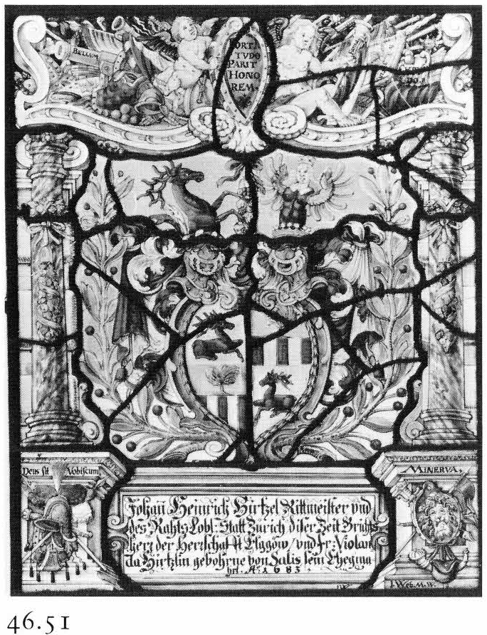 Alliance Panel of Johann Heinrich Hirtzel and Violanda Von Salis