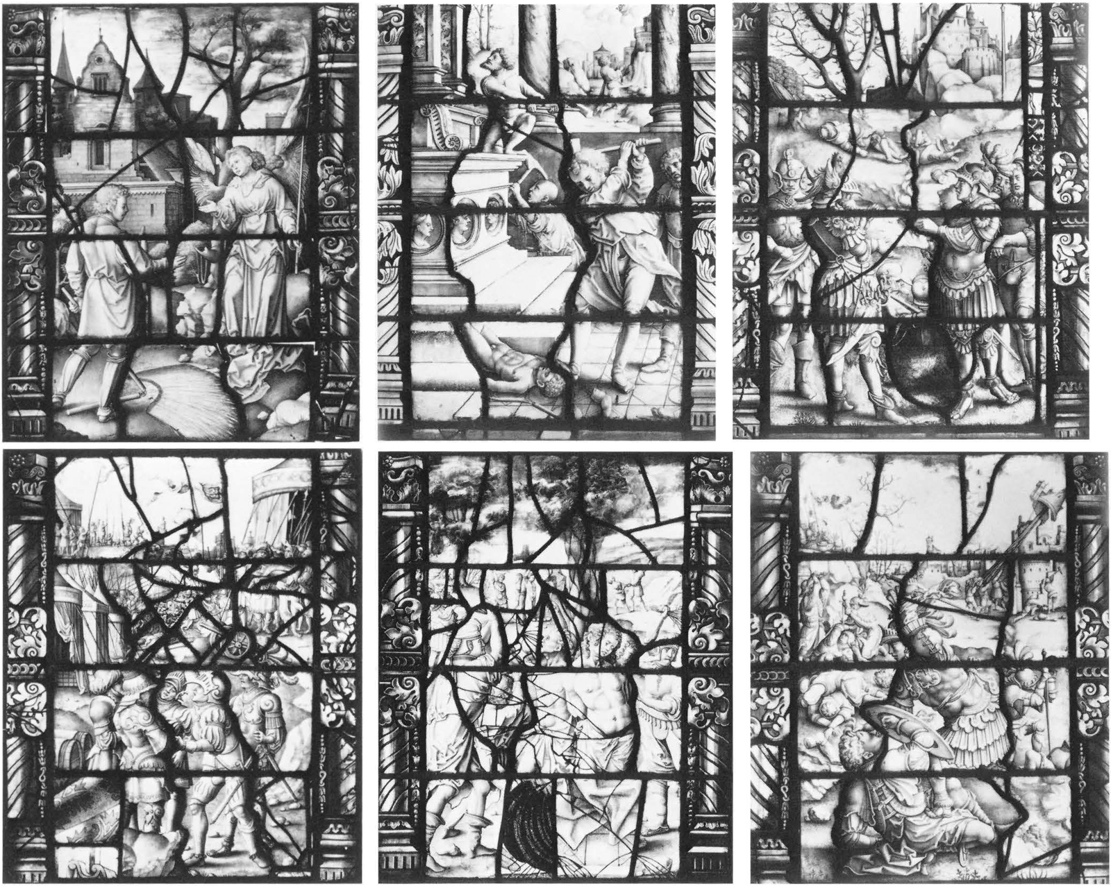 Six Panels with Scenes from the Book of Judges