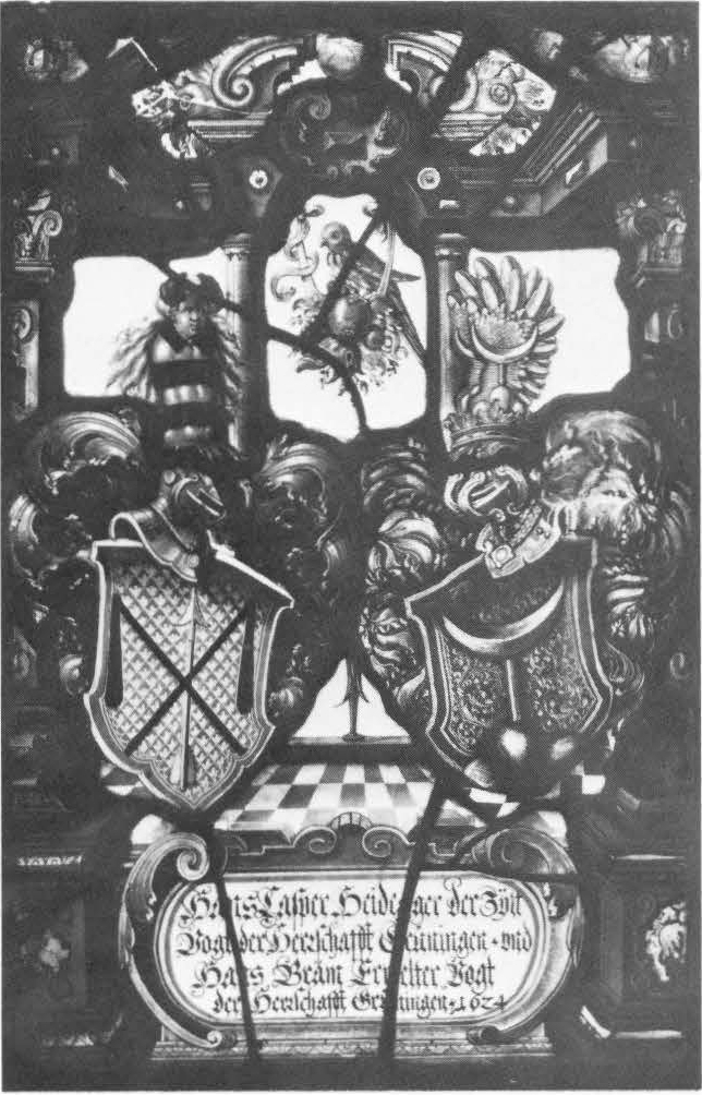 Heraldic Panel with the Arms of Hans Casper Heidegger and Hans Bram Fryelter