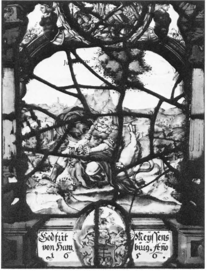 Samson and the Lion, with the Arms of Gottfried Meystens of Hamburg