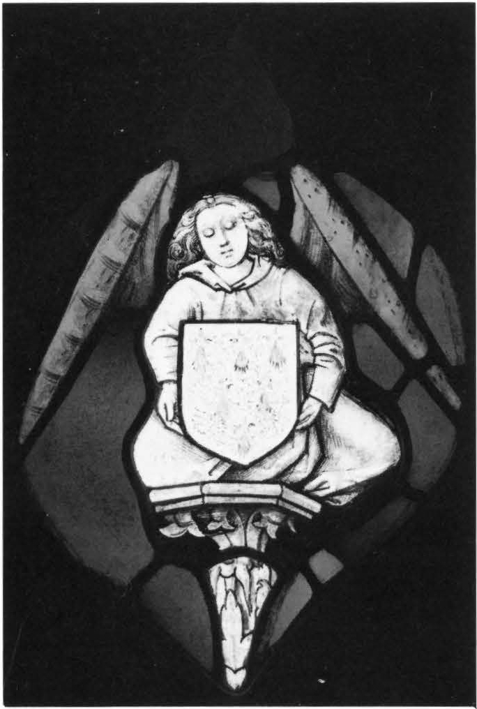 Tracery Light Angel with Arms of Anne of Brittany