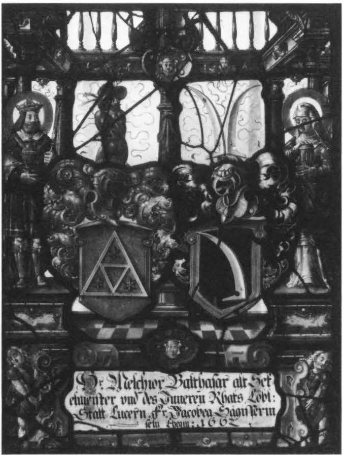 Heraldic Panel with Arms of Balthasar and Sagesser
