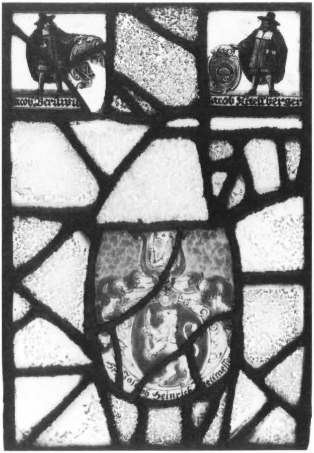 Fragments of Heraldic Panels with Arms of Three Men