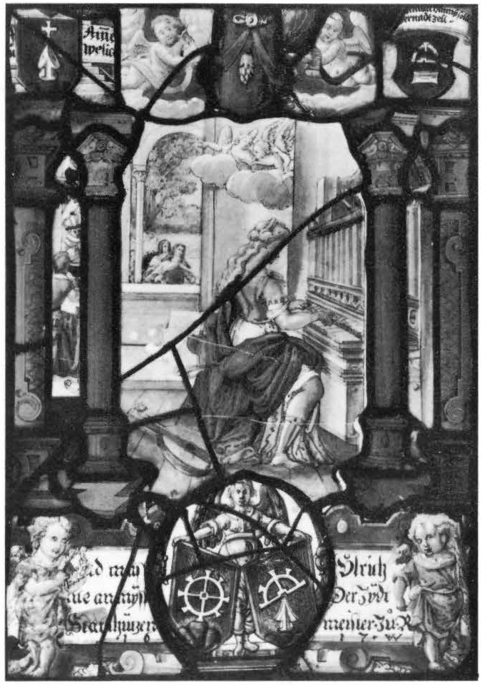 St. Cecilia Playing the Organ, with Shields