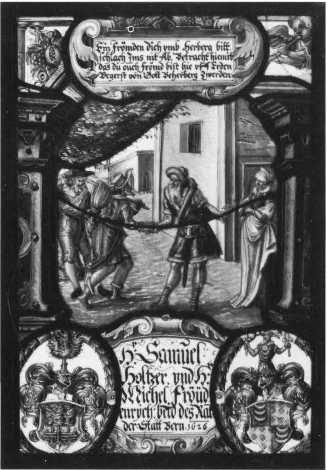 One of the Acts of Mercy with the Arms of Holtzer and Freudenreich
