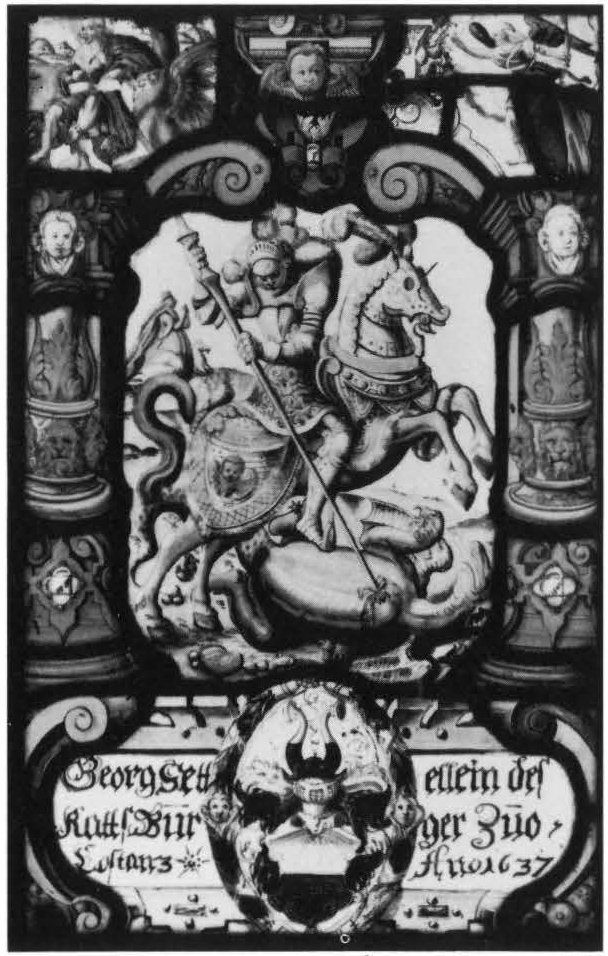 Arms of Georg Settelein (D. 1671) with St. George and the Dragon