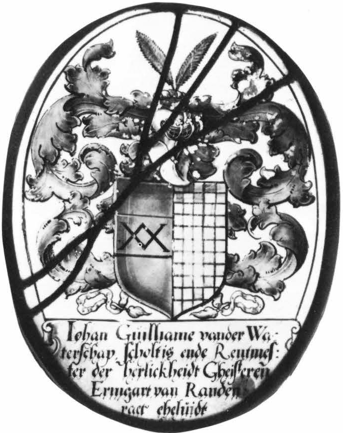 Heraldic Roundel with the Arms of Johan Guilliame Van Der Waterschap